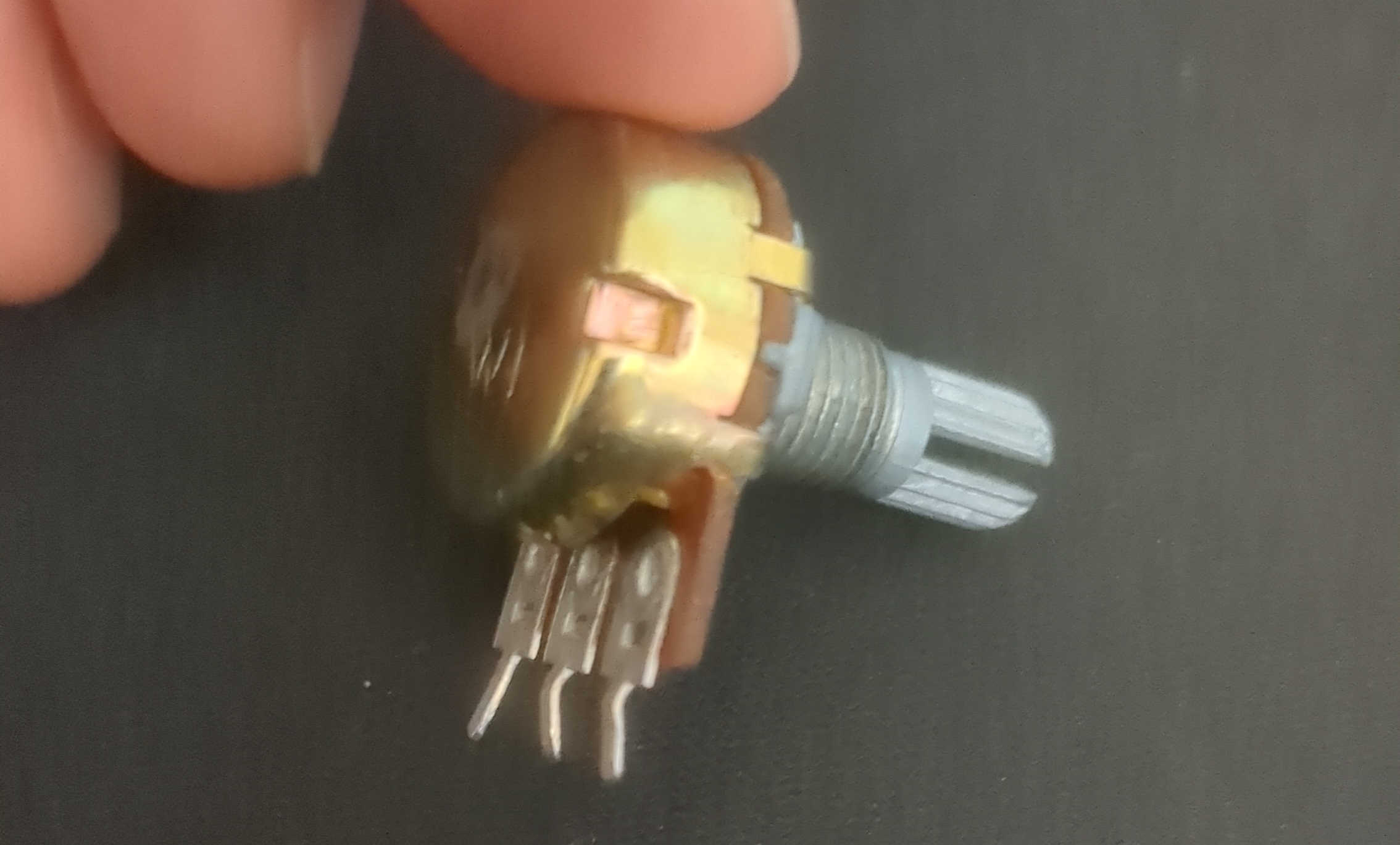 image of potentiometer with leads marked